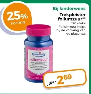 Aanbieding: Foliumzuur met vitamine D3