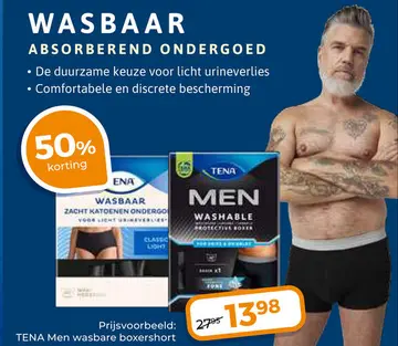 Aanbieding: TENA Men wasbare boxershort