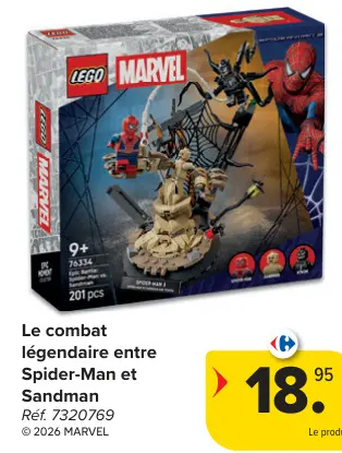 Offre: Le combat légendaire entre Spider-Man et Sandman