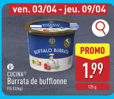 Offre: Burrata de bufflonne
