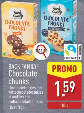 Promotie: Chocolate chunks