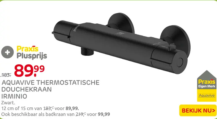 Aanbieding: Thermostatische Douchekraan Irminio