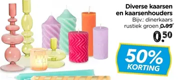 Aanbieding: Diverse kaarsen en kaarsenholders