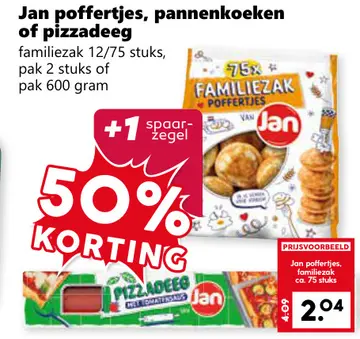 Aanbieding: Jan poffertjes, pannenkoeken of pizzadeeg