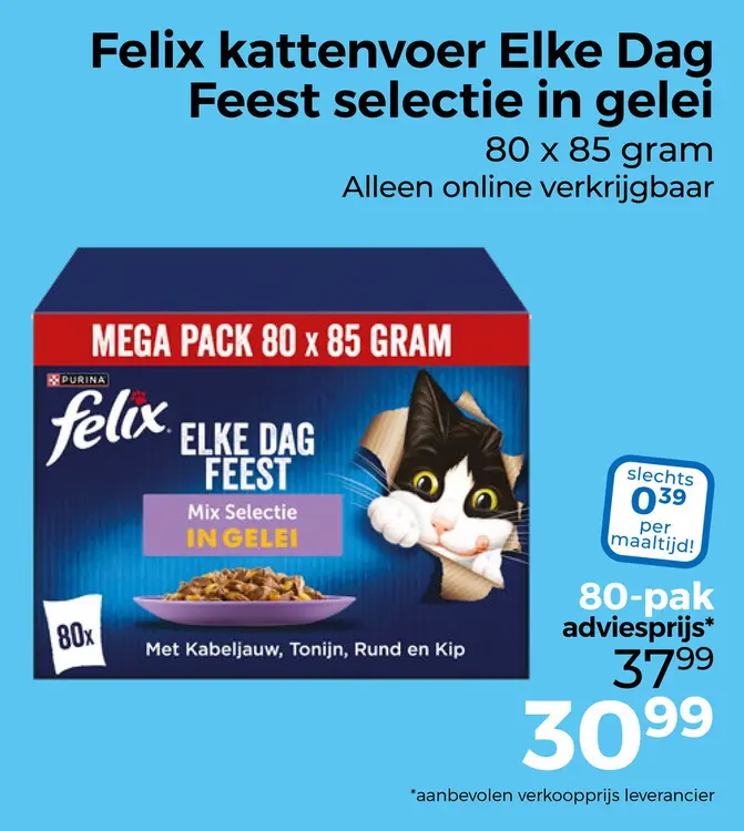 Aanbieding: Kattenvoer Elke Dag Feest selectie in gelei