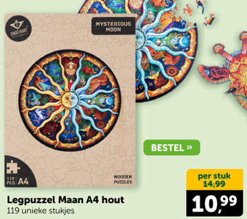 Aanbieding: Legpuzzel Maan A4 hout