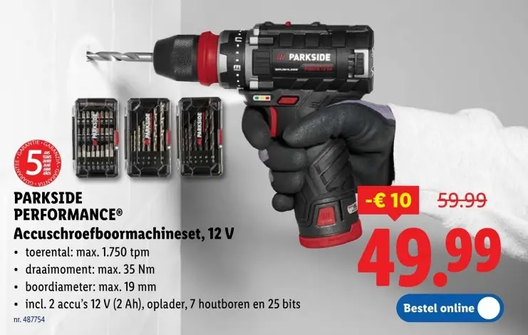 Promotie: Accuschroefboormachineset, 12 V