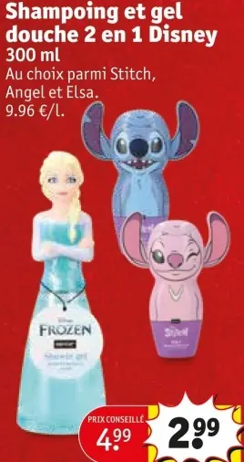 Offre: Shampoing et gel douche 2 en 1 Disney