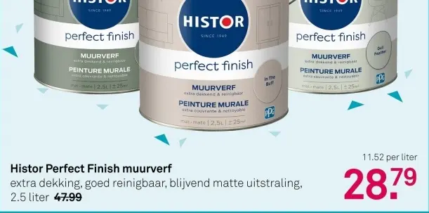 Aanbieding: Histor Perfect Finish muurverf