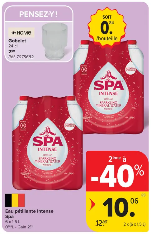 Offre: Eau pétillante Intense