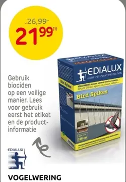 Aanbieding: EDIALUX Vogelwering Bird Spikes