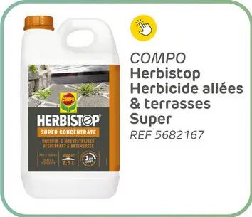 Offre: Herbicide allées & terrasses compo herbistop super 2,5l 200m²