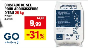 Offre: Van Marcke go cristaux de sel pour adoucisseurs d’eau 25kg