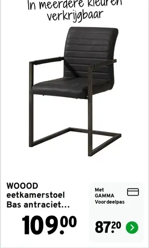 Aanbieding: eetkamerstoel Bas antraciet...