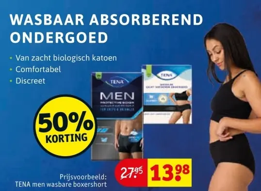 Aanbieding: Wasbaar absorberend ondergoed