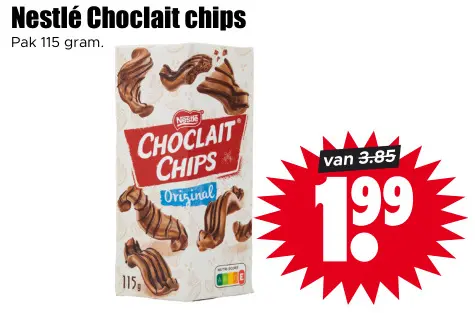 Aanbieding: Choclait chips