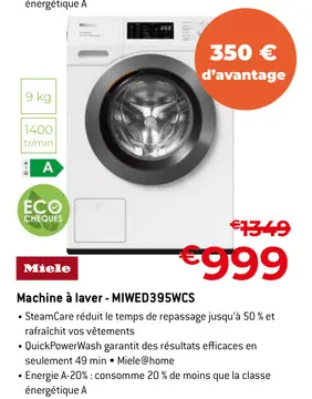 Offre: Machine à laver - MIWED395WCS