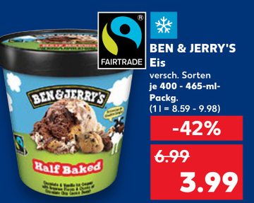 Aanbieding: BEN & JERRY'S Eis