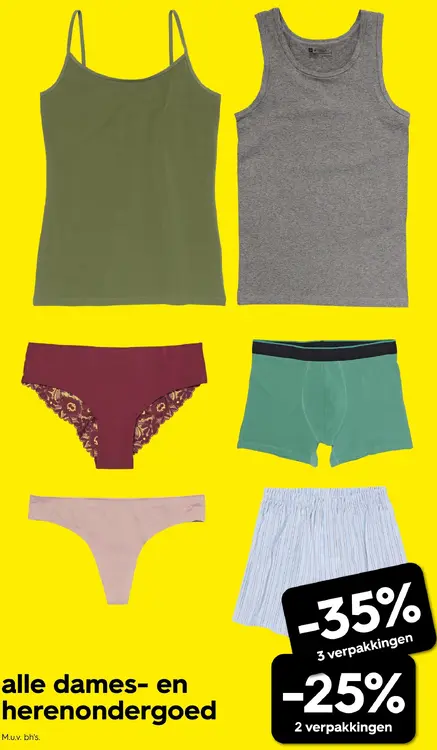 Aanbieding: Dames- en herenondergoed
