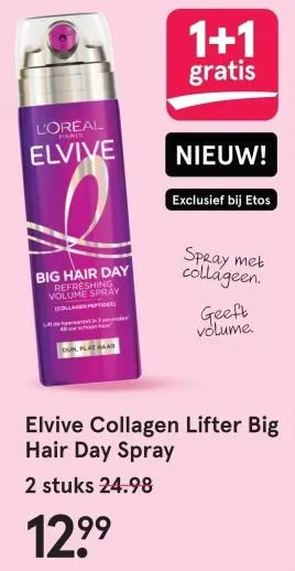 Aanbieding: Elvive Collagen Lifter Big Hair Day Spray