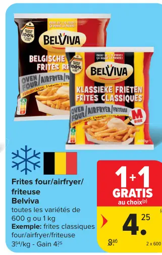 Offre: Frites four/airfryer/friteuse