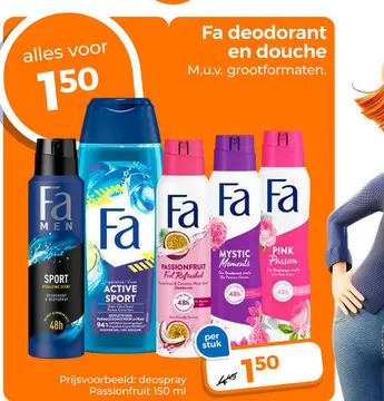 Aanbieding: Fa deodorant en douche