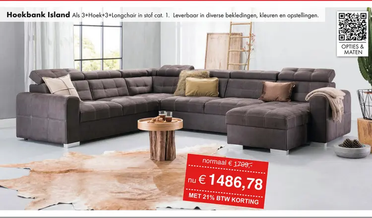 Promotie: Island hoekbank