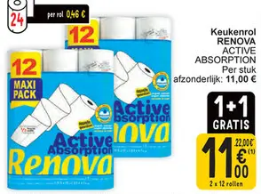 Aanbieding: Keukenrol RENOVA ACTIVE ABSORPTION