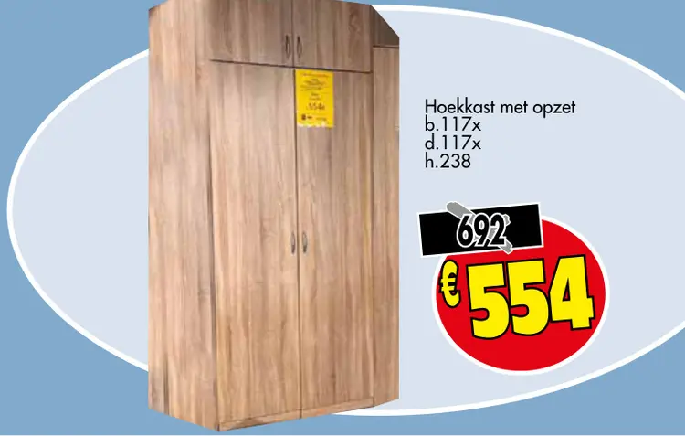 Promotie: Hoekkast met opzet