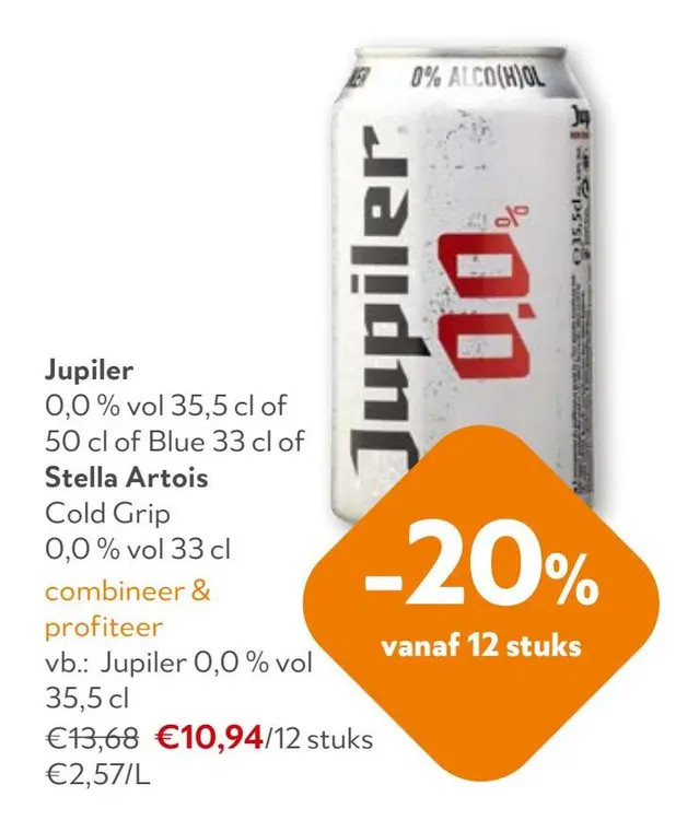Aanbieding: Jupiler 0,0% vol