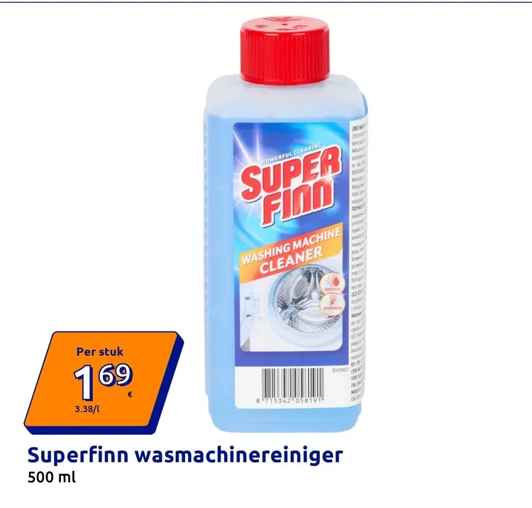 Promotie: Superfinn wasmachinereiniger