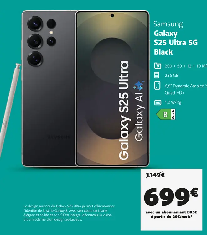 Offre: Galaxy S25 Ultra 5G Black