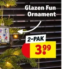 Aanbieding: Glazen Fun Ornament