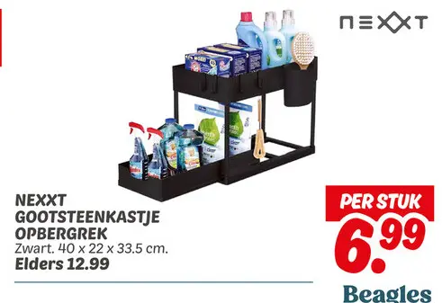 Gootsteenkastje opbergrek