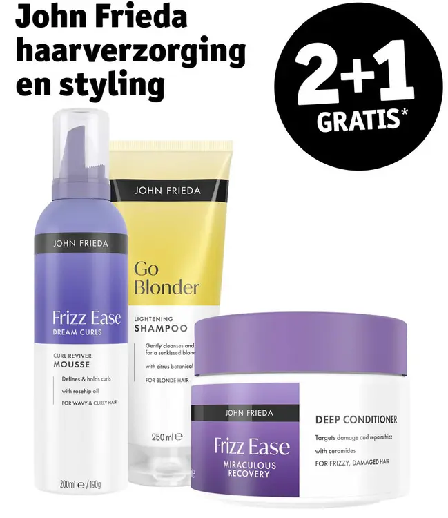 Aanbieding: John Frieda haarverzorging en styling