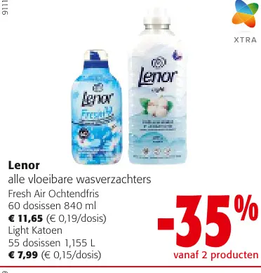 Promotie: Lenor alle vloeibare wasverzachters