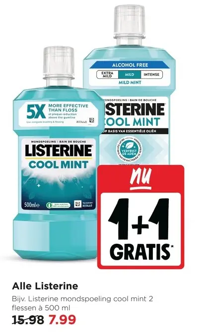 Aanbieding: Listerine mondspoeling cool mint