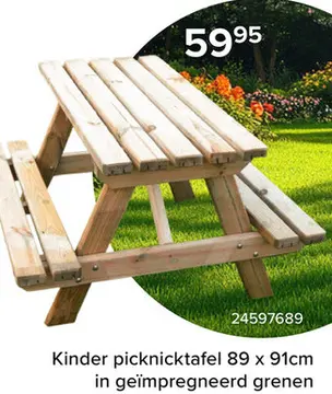 Aanbieding: Kinder picknicktafel