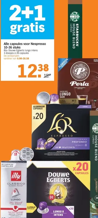 Aanbieding: Alle capsules voor Nespresso
