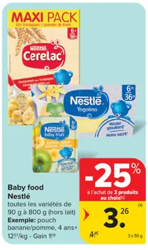 Offre: Baby food Nestlé