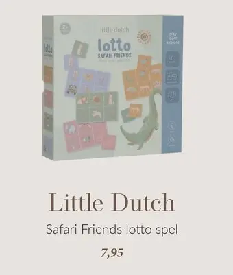 Aanbieding: Little Dutch Safari Friends lotto spel