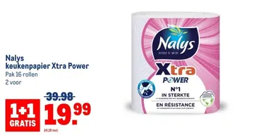 Aanbieding: Nalys keukenpapier Xtra Power