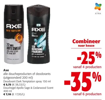 Aanbieding: Axe alle doucheproducten of deodorants
