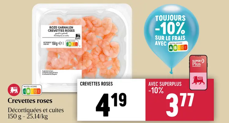 Offre: Crevettes roses | Cuites & décortiquées