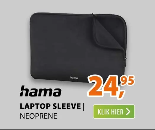 Aanbieding: Hama Laptop sleeve Neoprene 15,6 Zwart