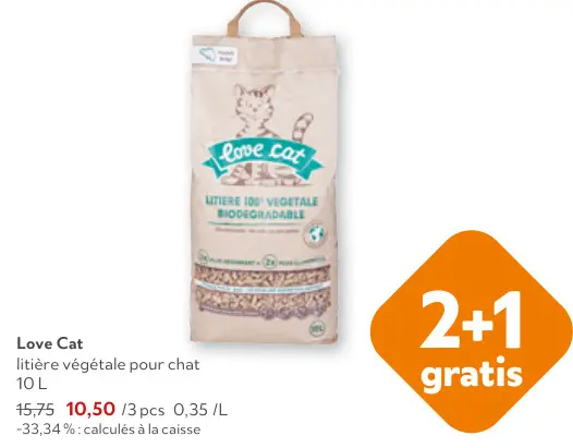 Offre: Litière végétale pour chat