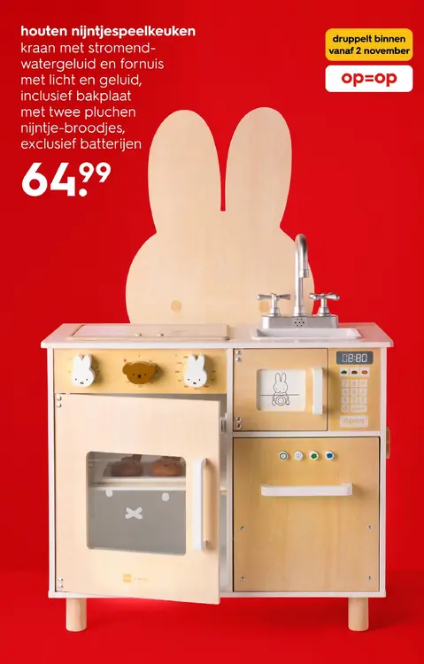 Aanbieding: Houten nijntjespeelkeuken