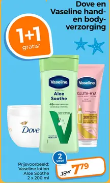 Aanbieding: Dove en Vaseline hand- en bodyverzorging