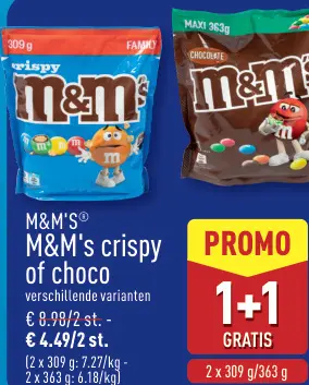 Promotie: M&M's crispy of choco