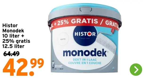 Aanbieding: Monodek 10 liter + 25% gratis 12.5 liter